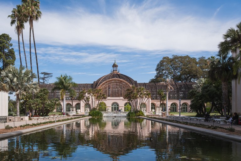 Botanical Building and the lily pond